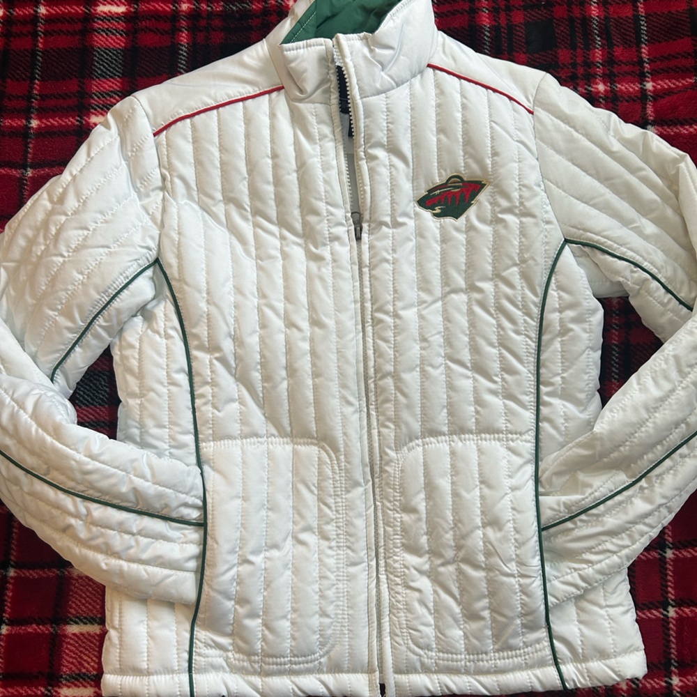 NHL Minnesota Wild White and Green Jacket